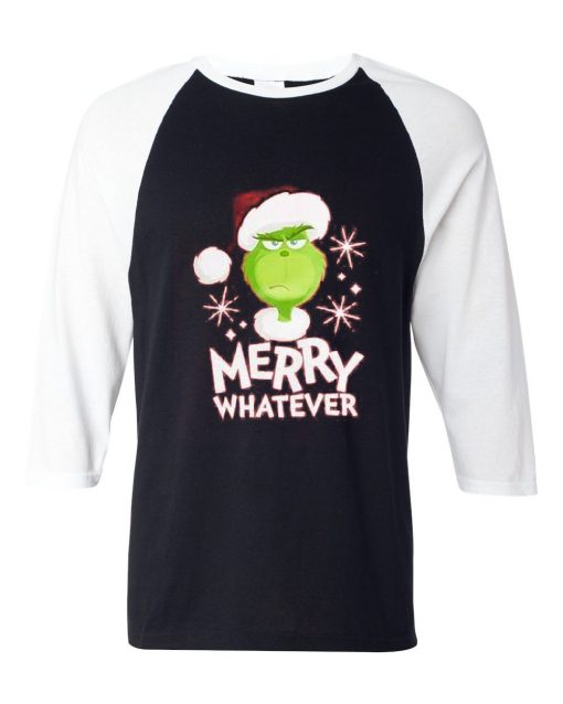 The Grinch Marry Whatever Black White Sleeves Raglan T shirts