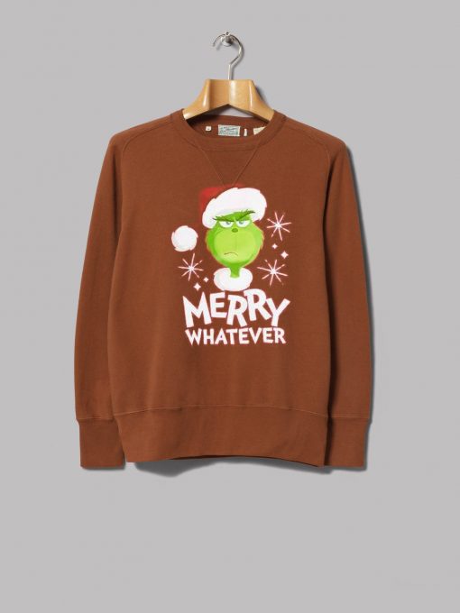 The Grinch Marry Whatever Brown Sweatshirts