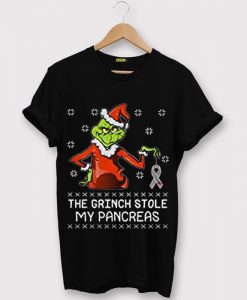 The Grinch Stole My Pancreas Black Tshirts