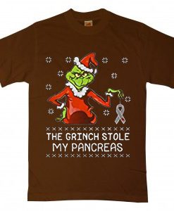 The Grinch Stole My Pancreas BrownTshirts