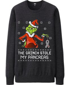 The Grinch Stole My Pancreas Grey Asphalt Sweatshirts