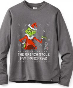 The Grinch Stole My Pancreas Grey Sweatshirts