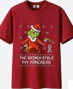 The Grinch Stole My Pancreas Maroon Tshirts