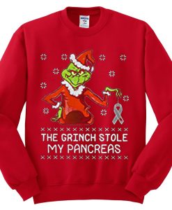 The Grinch Stole My Pancreas Red Sweatshirts