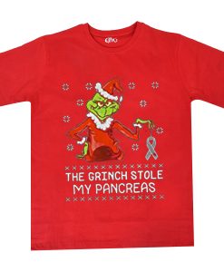 The Grinch Stole My Pancreas Red T shirts