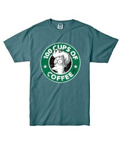 100 CUPS OF COFFEE Blue SpourceT shirts