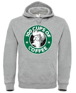 100 CUPS OF COFFEE Grey Light Hoodie