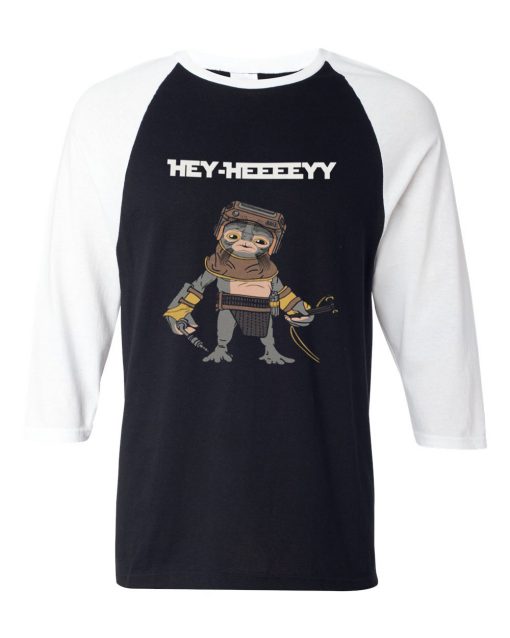 Babu Frik Hey Black White Raglan T shirts