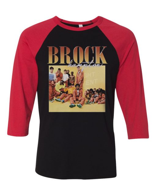 Brockhampton 90s Vintage Black Red Raglan T Shirts