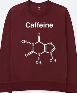 CAFFEINE Maroon Sweatshirts
