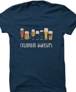 Celebrate Diversity Blue Navy T shirts