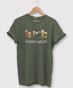 Celebrate Diversity Green Army T shirts