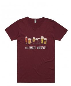 Celebrate Diversity Maroon T shirts
