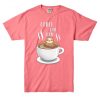 Chill Out Man Sloth Coffee Lover Pink T shirts