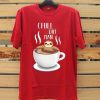 Chill Out Man Sloth Coffee Lover Maroon T shirts