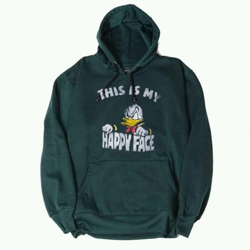 Donald Duck This Is My Happy Face Green Hoodie