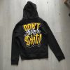 Dont Give w Shit Dark Black Back Hoodie