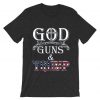 GOD GUN AND TRUMP Dark Grey T shirts