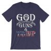 GOD GUN AND TRUMP Purple T shirts
