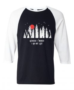 I Am Not Lose Black White Raglan T shirts