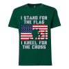 I Stand for the Flag I Kneel Patriotic Military Green Tshirts