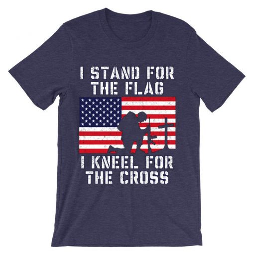 I Stand for the Flag I Kneel Patriotic Military PurpleTshirts