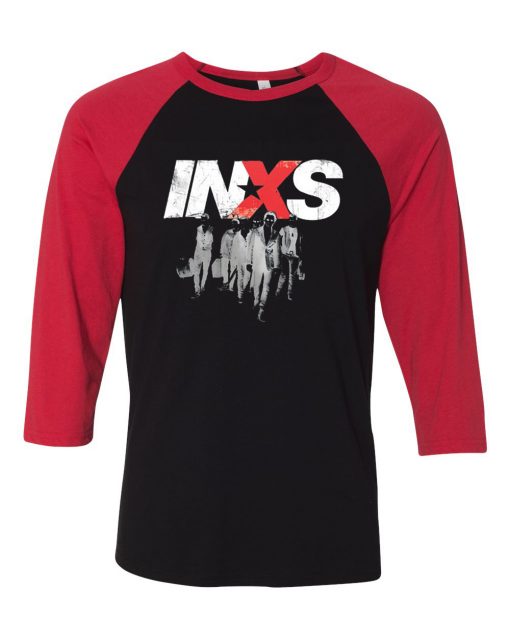 INXS in excess Michael Hutchence The Farriss Brothers Black Redd Raglan T shirts