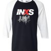 INXS in excess Michael Hutchence The Farriss Brothers Black White Raglan T shirts