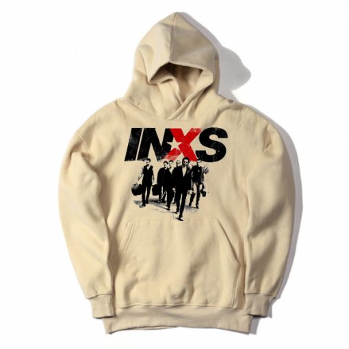 INXS in excess Michael Hutchence The Farriss Brothers Cream Hoodie