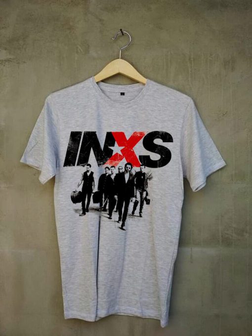 INXS in excess Michael Hutchence The Farriss Brothers Grey T shirts