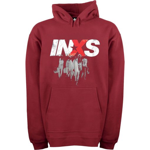 INXS in excess Michael Hutchence The Farriss Brothers Maroon Hoodie