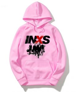 INXS in excess Michael Hutchence The Farriss Brothers Pink Hoodie