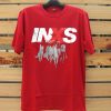 INXS in excess Michael Hutchence The Farriss Brothers Red T shirts