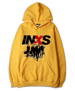 INXS in excess Michael Hutchence The Farriss Brothers Yellow Hoodie