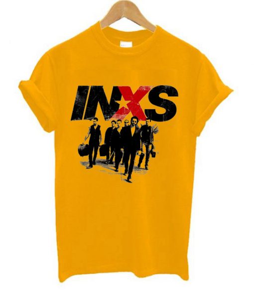 INXS in excess Michael Hutchence The Farriss Brothers Yellow T shirts