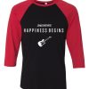 Jonas Brothers Happiness Begins by Guitars Black Red Raglan Tshirts