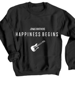 Jonas Brothers Happiness Begins by Guitars Black Sweatshirts