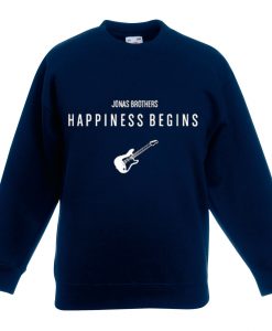 Jonas Brothers Happiness Begins by Guitars Blue Navy Sweatshirts