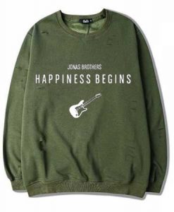 Jonas Brothers Happiness Begins by Guitars Green Army Sweatshirts