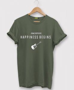 Jonas Brothers Happiness Begins by Guitars Green Army Tshirts
