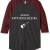 Jonas Brothers Happiness Begins by Guitars Grey Brown Raglan Tshirts