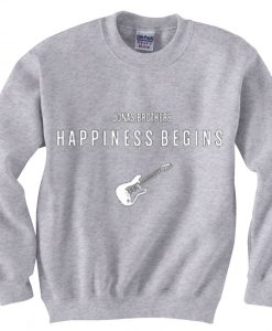 Jonas Brothers Happiness Begins by Guitars Grey Sweatshirts