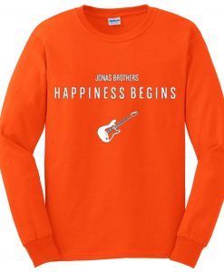 Jonas Brothers Happiness Begins by Guitars Orange Sweatshirts
