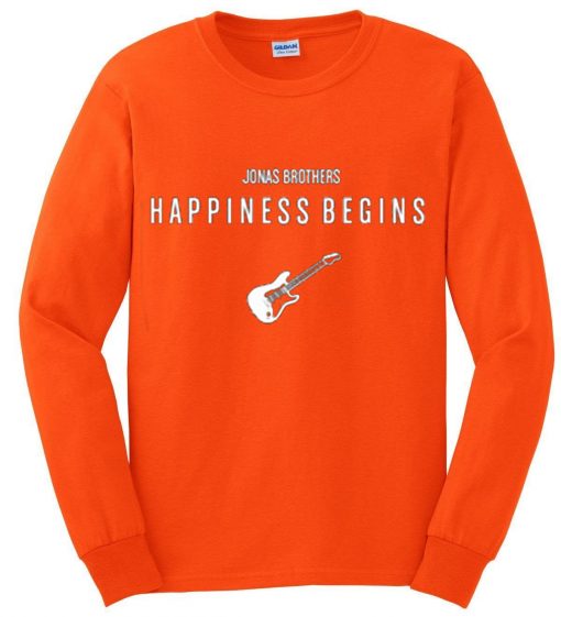 Jonas Brothers Happiness Begins by Guitars Orange Sweatshirts