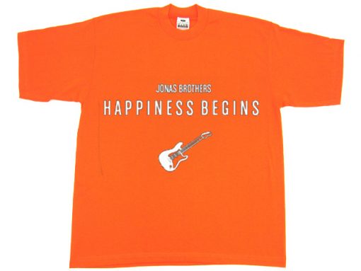 Jonas Brothers Happiness Begins by Guitars Orange Tshirts