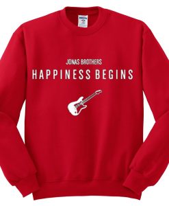 Jonas Brothers Happiness Begins by Guitars Red Sweatshirts