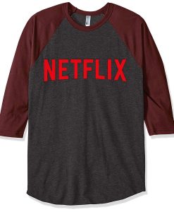Netflix Movie Grey Brown Raglan Tshirts