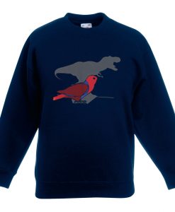 T-rex Female Eclectus Blue Navy Sweatshirts