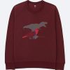 T-rex Female Eclectus Maroon Sweatshirts