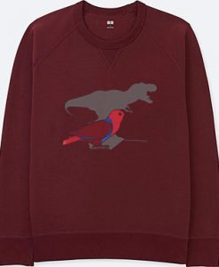 T-rex Female Eclectus Maroon Sweatshirts